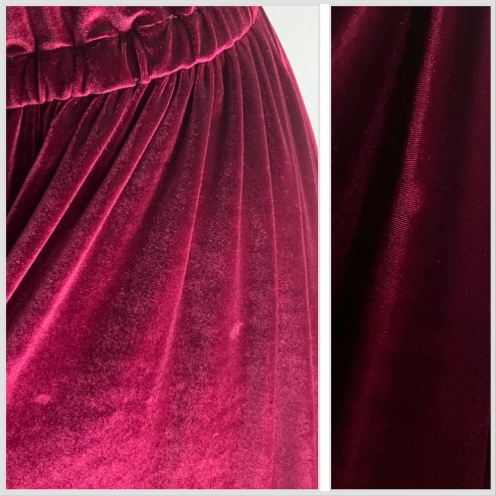 Ripley Rader 2 Velvet Dress Burgundy Red Low Deep Cut V Neck - Picture 8 of 11
